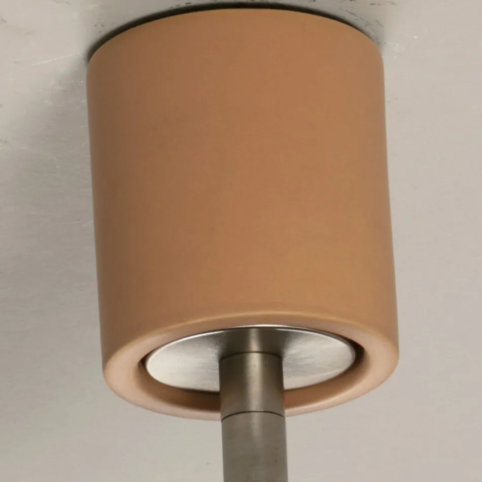 Artisan Ceiling Lamp in Ceramic and Metal Made in Italy - Toscot Match Viadurini