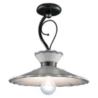 Artisan Ceiling Lamp in Hand Painted Embroidery Effect Ceramic - Ravenna Viadurini