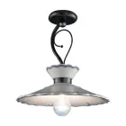 Artisan Ceiling Lamp in Hand Painted Embroidery Effect Ceramic - Ravenna Viadurini