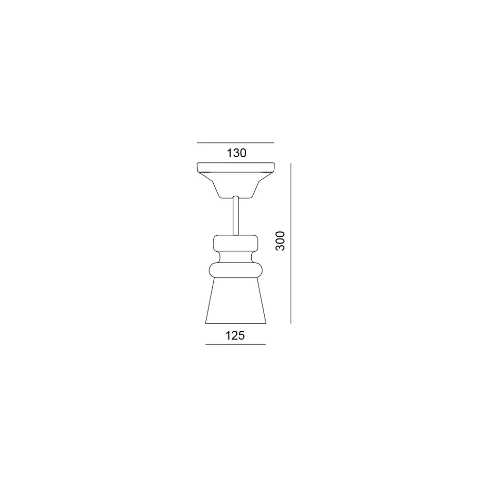 Handcrafted Ceiling Lamp in Majolica and Aluminium Made in Italy - Toscot Battersea Viadurini
