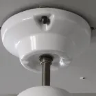 Handcrafted Ceiling Lamp in Majolica and Aluminium Made in Italy - Toscot Battersea Viadurini