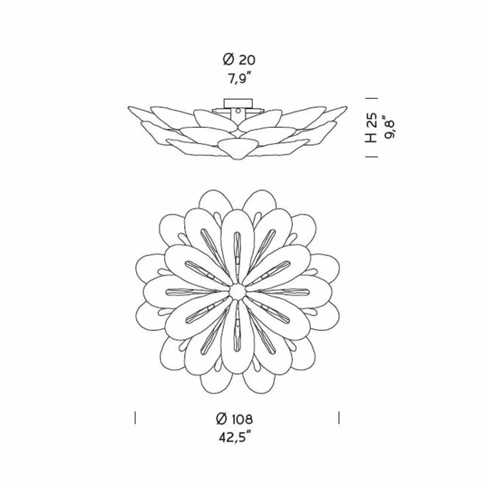 Artisan Ceiling Lamp in Smoked Venetian Glass, Made in Italy - Minos Viadurini