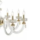Classic Ceiling Lamp 8 Lights in Italian Luxury Handcrafted Glass - Saline Viadurini