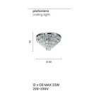 Classic Gold Metal Ceiling Lamp and Luxury Crystal Pendants - Jerome Viadurini