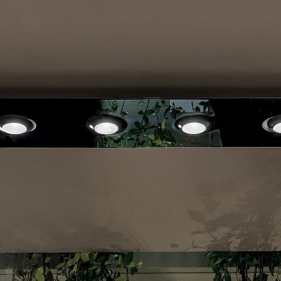 Ceiling Light with Flat Glass Plate with Lowerings - Kora Viadurini