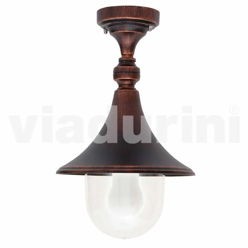 Garden ceiling lamp in die-cast aluminium made in Italy, Anusca Viadurini