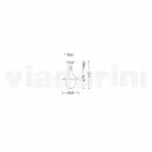 Garden ceiling lamp in die-cast aluminium made in Italy, Anusca Viadurini