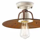 Ceiling light made of ceramic and metal vintage Elaine Ferroluce Viadurini