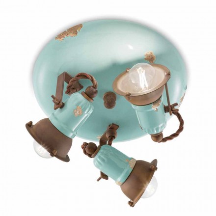 design ceiling lamp with three spotlights industrial style Allison Ferroluce Viadurini