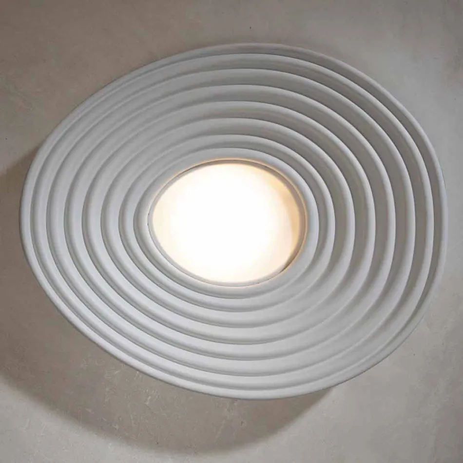 Modern Design Lounge Ceiling Lamp in Matt White Plaster - Licorice Viadurini