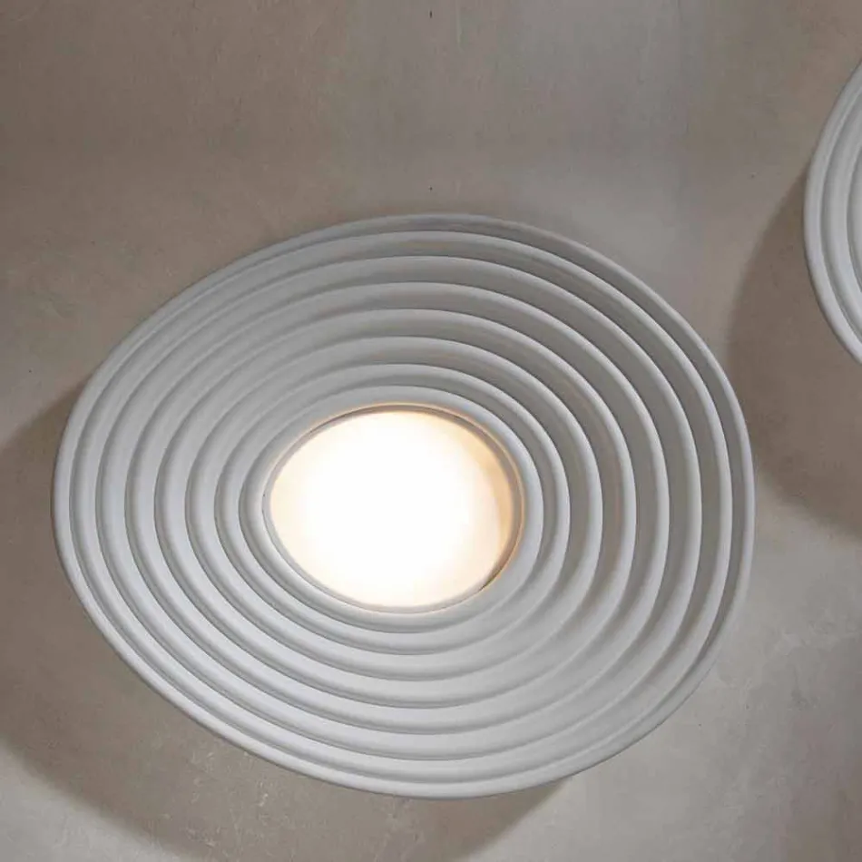 Modern Design Lounge Ceiling Lamp in Matt White Plaster - Licorice Viadurini