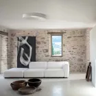 Modern Design Lounge Ceiling Lamp in Matt White Plaster - Licorice Viadurini
