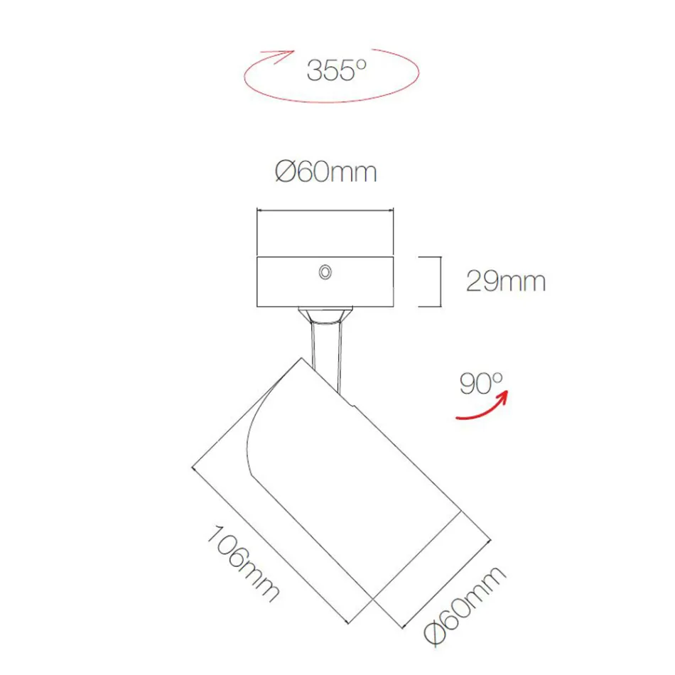 Adjustable Spotlight Ceiling Light in White or Black Aluminium 4 Pieces - Lazzaro Viadurini
