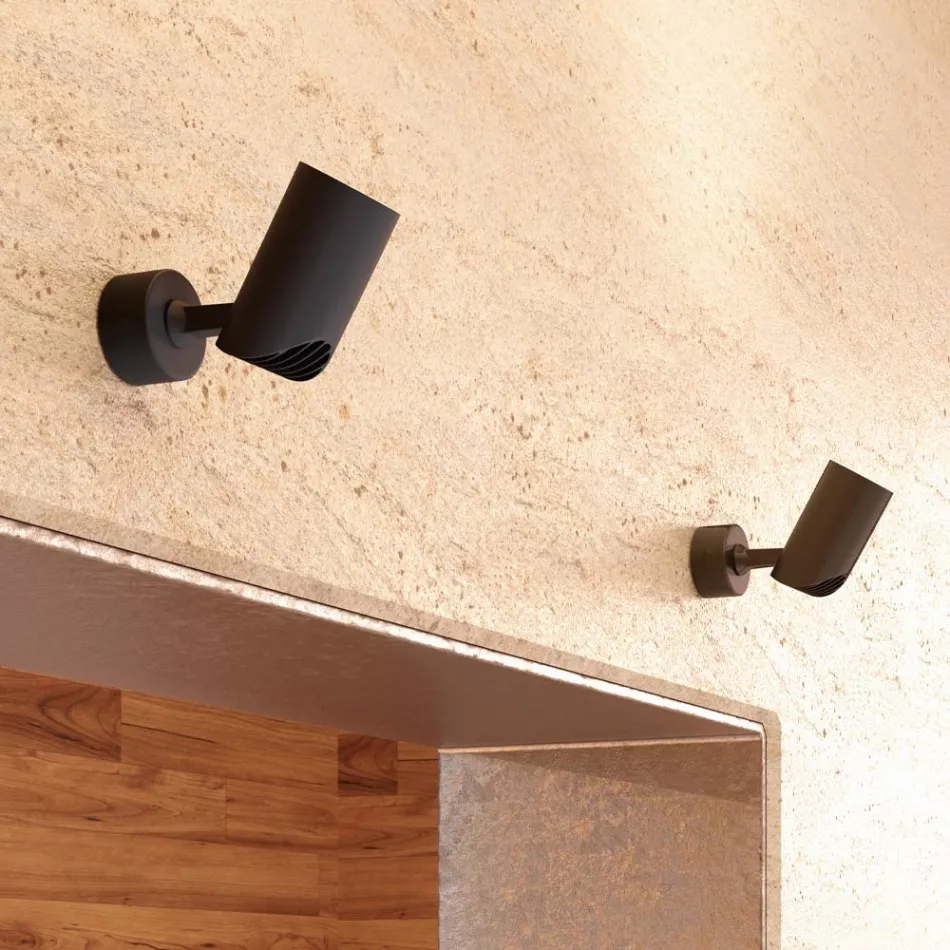 Adjustable Spotlight Ceiling Light in White or Black Aluminium 4 Pieces - Lazzaro Viadurini