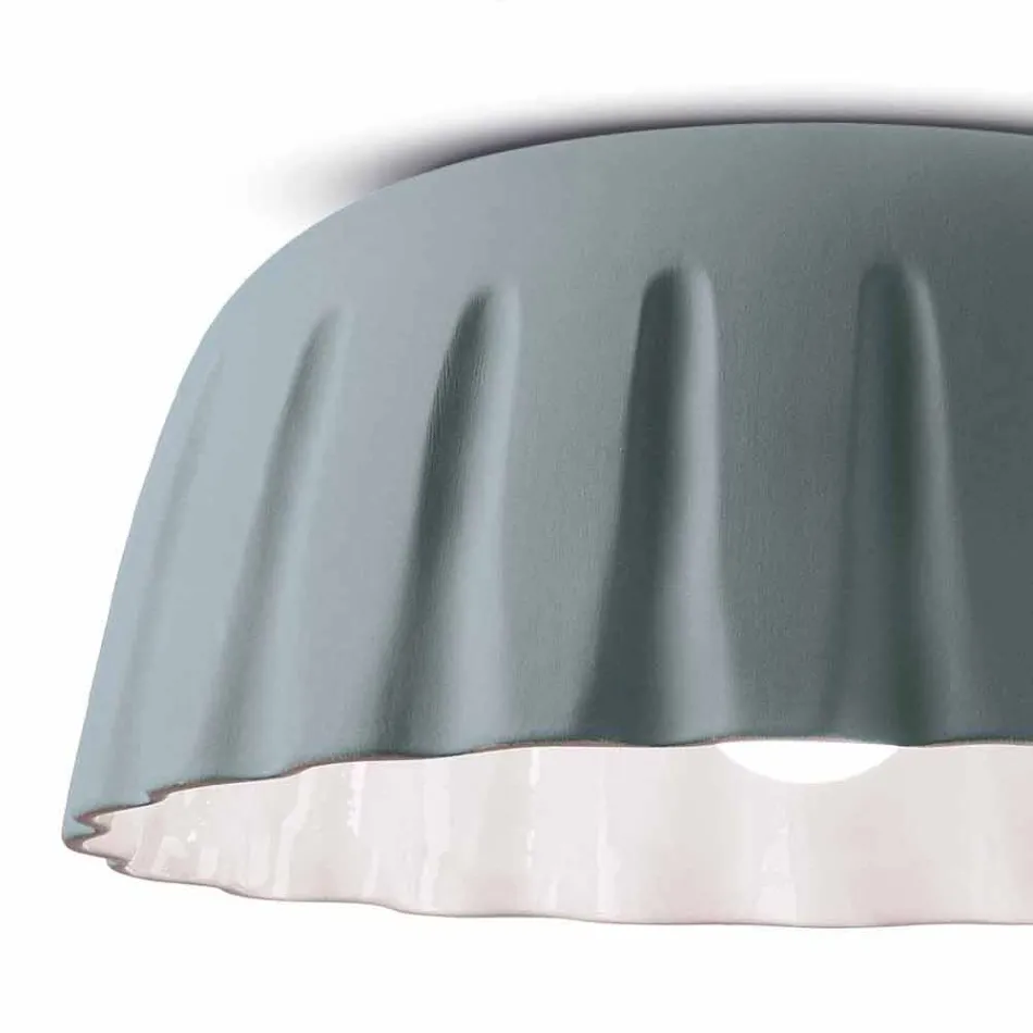 Vintage Design Ceramic Ceiling Light Made in Italy - Ferroluce Madame Grès Viadurini