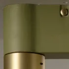 Ceiling Lamp in Ceramic and Brushed Brass Handmade in Italy - Toscot Match Viadurini