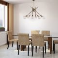 Brushed Bronze Iron Chandelier Made in Italy - Warsaw