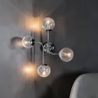 Iron Ceiling Lamp with 4 Lights Made in Italy - Delos Viadurini