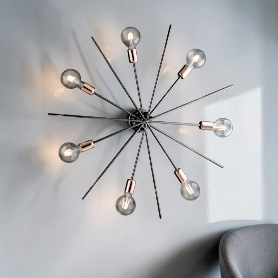 Iron Ceiling Lamp Available in Various Sizes Made in Italy - Netherlands Viadurini