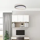 Ophiuchus Black and White LED Metal Ceiling Light for Interior Lighting Viadurini