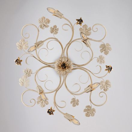 Italian-made chrome LED ceiling light for modern spaces – Fiore Viadurini