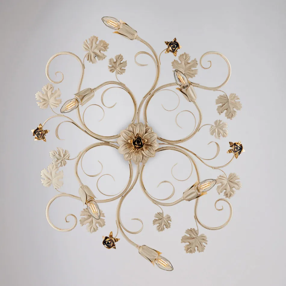 Italian-made chrome LED ceiling light for modern spaces – Fiore Viadurini