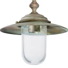 Vintage Brass Outdoor Ceiling Light, Clear Glass IP44 - Elfico Viadurini