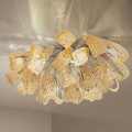 Venetian Glass and Metal Ceiling Lamp, Handmade in Italy - Diamonique