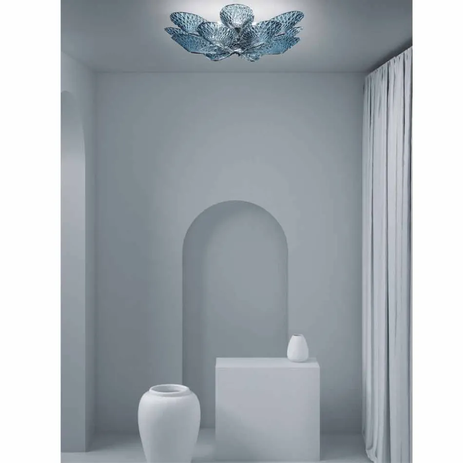 Modern Venetian Glass Ceiling Lamp Handmade in Italy - Minos Viadurini