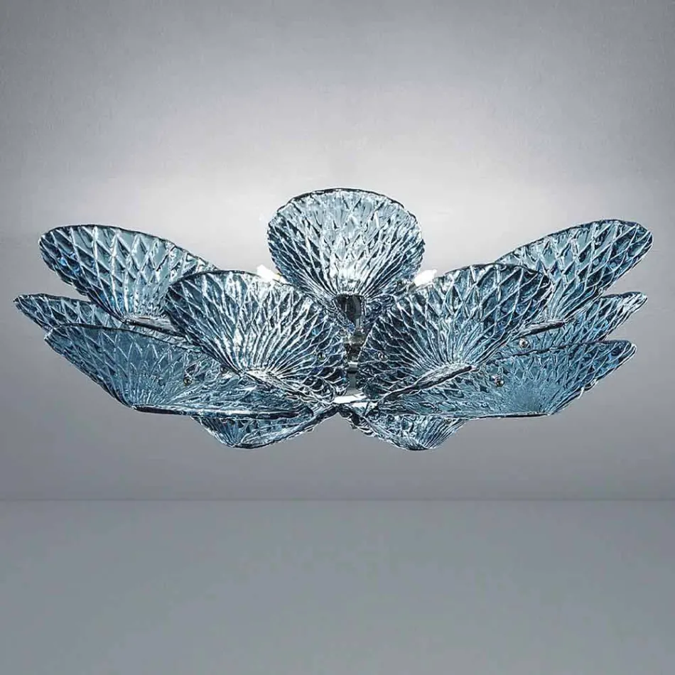 Modern Venetian Glass Ceiling Lamp Handmade in Italy - Minos Viadurini