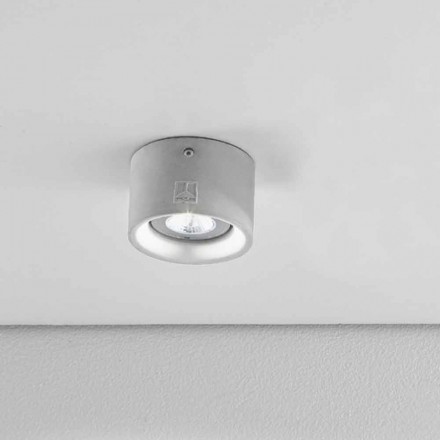 Round Led ceiling plaster and cement Nadir 8 Aldo Bernardi Viadurini