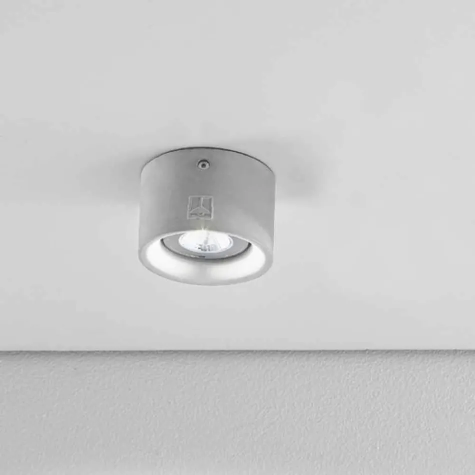 Round Led ceiling plaster and cement Nadir 8 Aldo Bernardi Viadurini