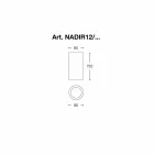 Round ceiling cement or plaster Nadir 12 Aldo Bernardi Viadurini