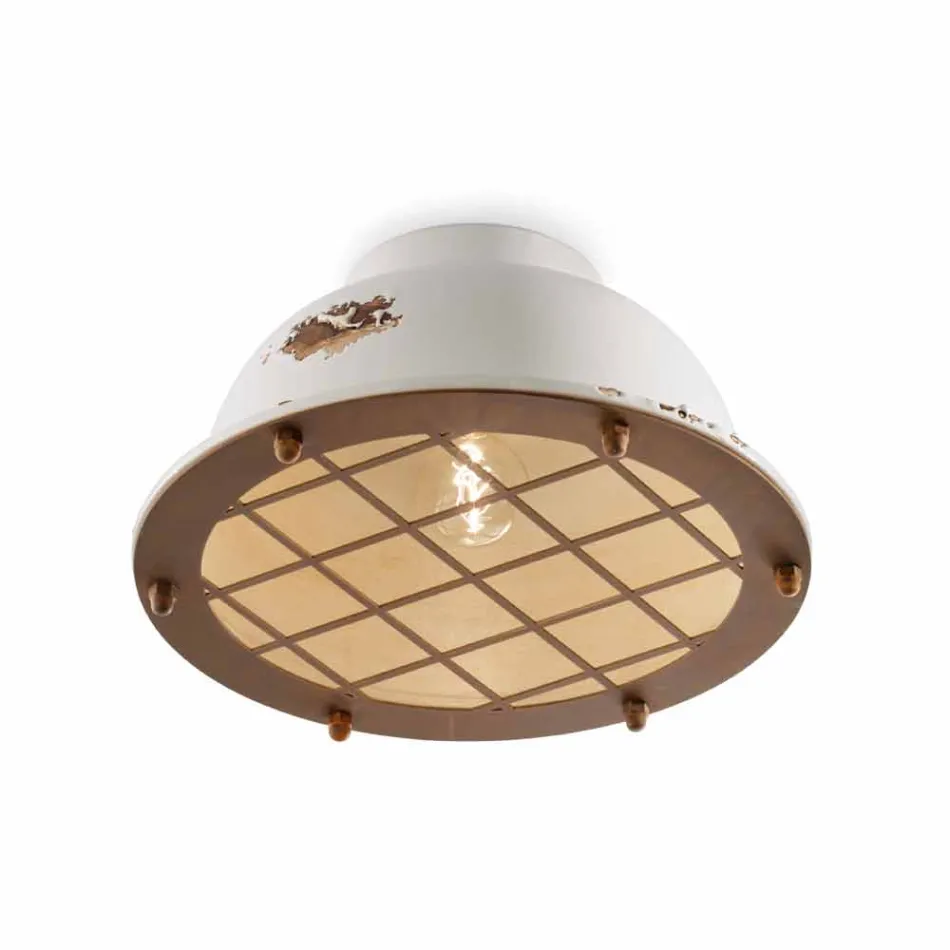 Ceiling nautical style ceramic with grid Mary Ferroluce Viadurini