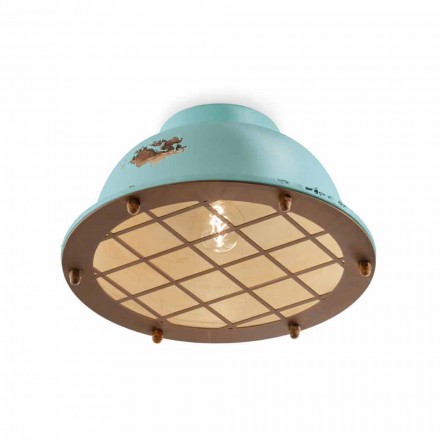 Ceiling nautical style ceramic with grid Mary Ferroluce Viadurini