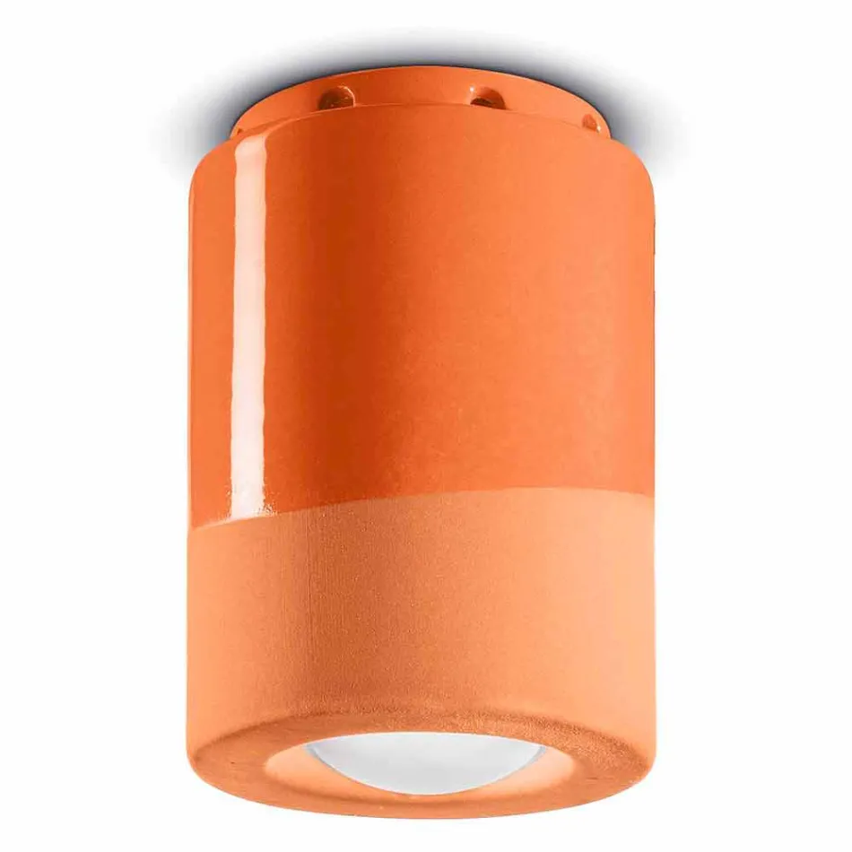 Vintage Ceiling Lamp in Ceramic Made in Italy - Ferroluce Pi Viadurini