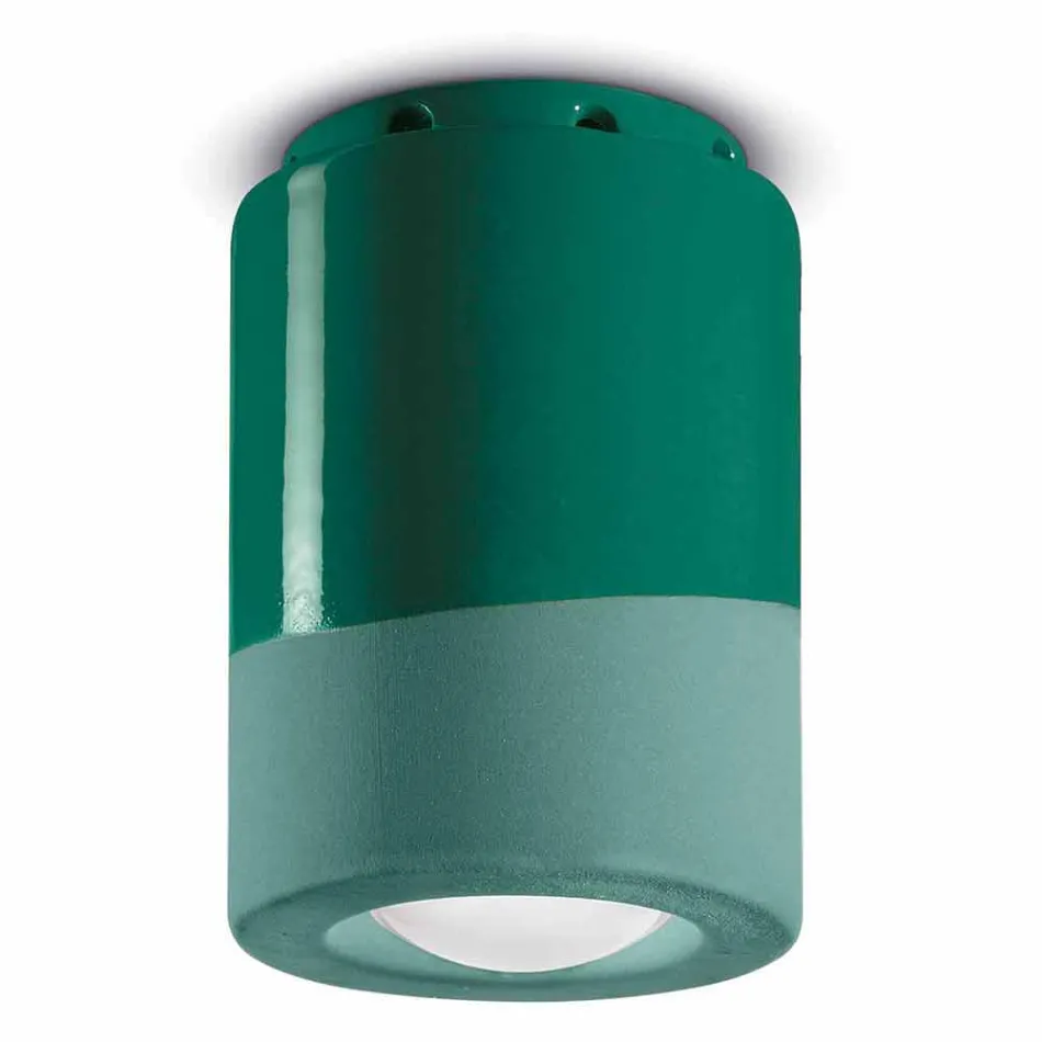 Vintage Ceiling Lamp in Ceramic Made in Italy - Ferroluce Pi Viadurini