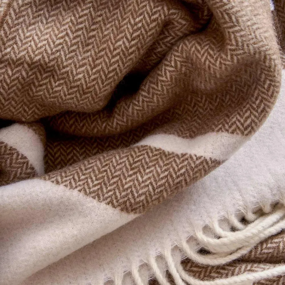 Ultra-Soft and Fluffy Wool Blend Plaid Made in Italy - Caldoso Viadurini