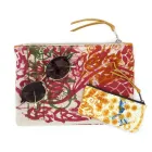 Artistic Hand Printed Clutch Bag, Unique Piece in Cotton, 2 Pieces - Viadurini by Marchi Viadurini