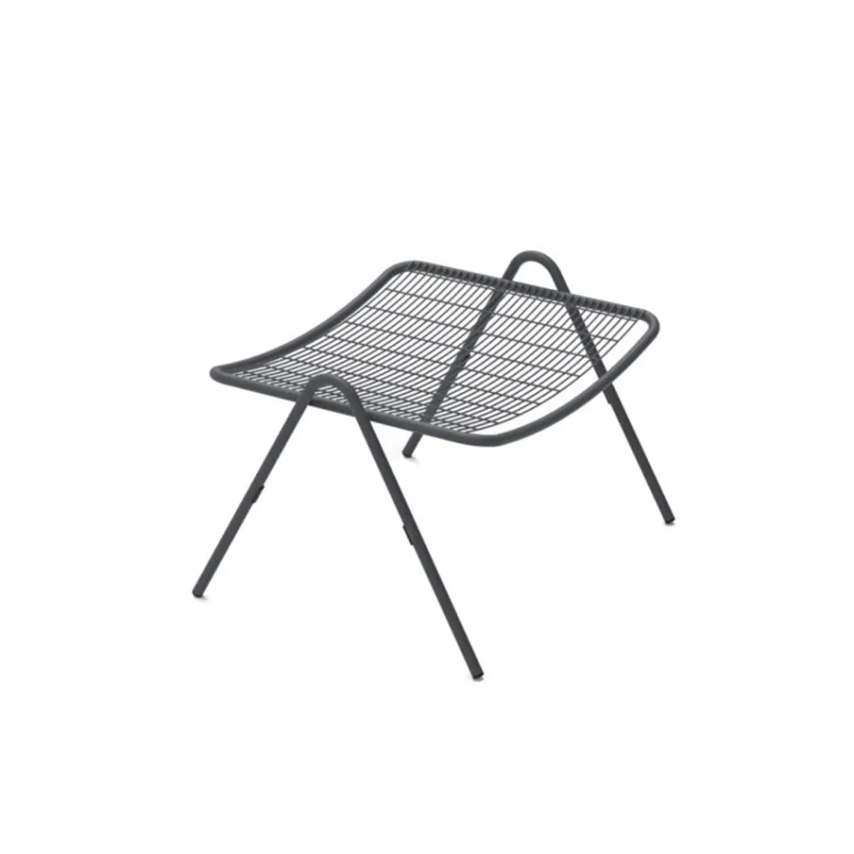 Garden Footstool with Galvanized Steel Structure Made in Italy - Elvia Viadurini