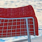 Varaschin Summer Set garden rocking armchair in steel and wood Viadurini