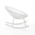 Indoor and Outdoor Rocking Armchair in Metal - Elio Viadurini