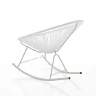 Indoor and Outdoor Rocking Armchair in Metal - Elio Viadurini