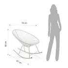 Indoor and Outdoor Rocking Armchair in Metal - Elio Viadurini