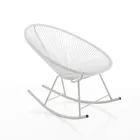 Indoor and Outdoor Rocking Armchair in Metal - Elio Viadurini