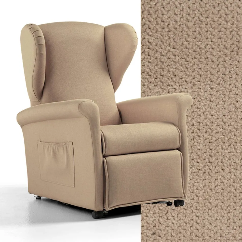 Lift Armchair with Lift, Relax and Bed Functions Made in Italy - Talita Viadurini