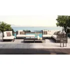 Right Corner Outdoor Armchair in Aluminium and Straps Made in Italy - Juliediv Viadurini