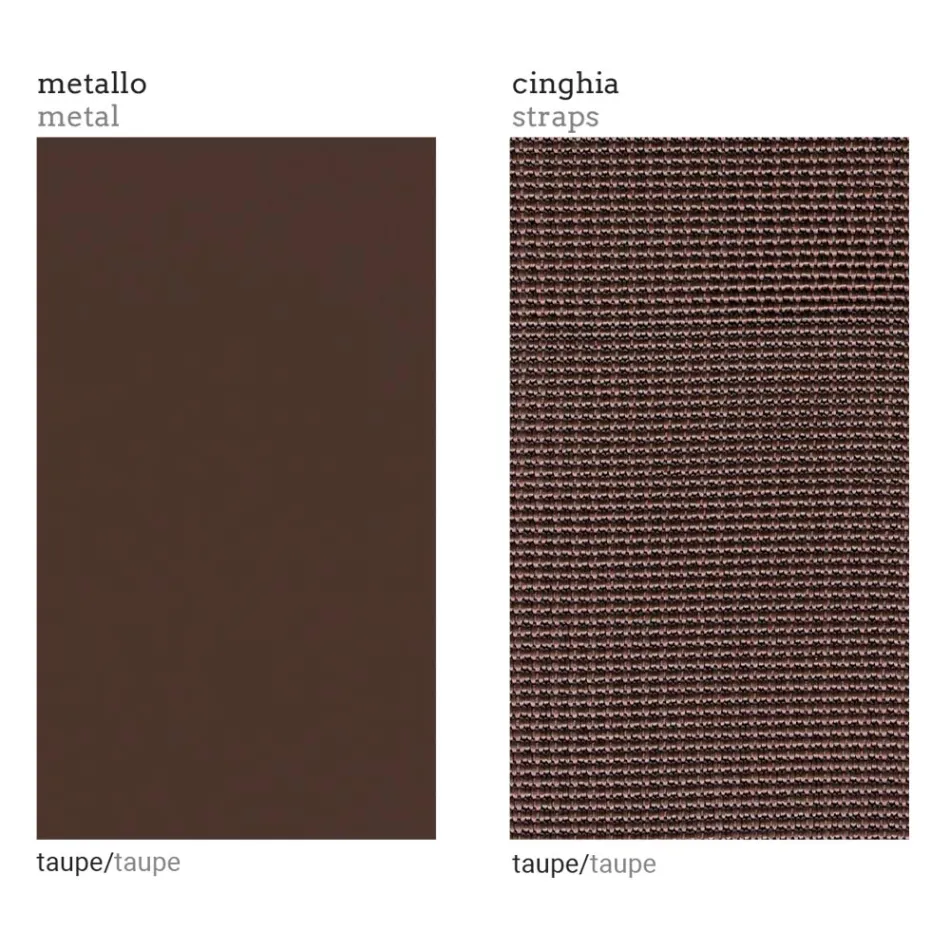 Right Corner Outdoor Armchair in Aluminium and Straps Made in Italy - Juliediv Viadurini