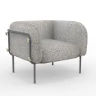 Low Outdoor Armchair with Padded Seat Made in Italy - Planter Viadurini