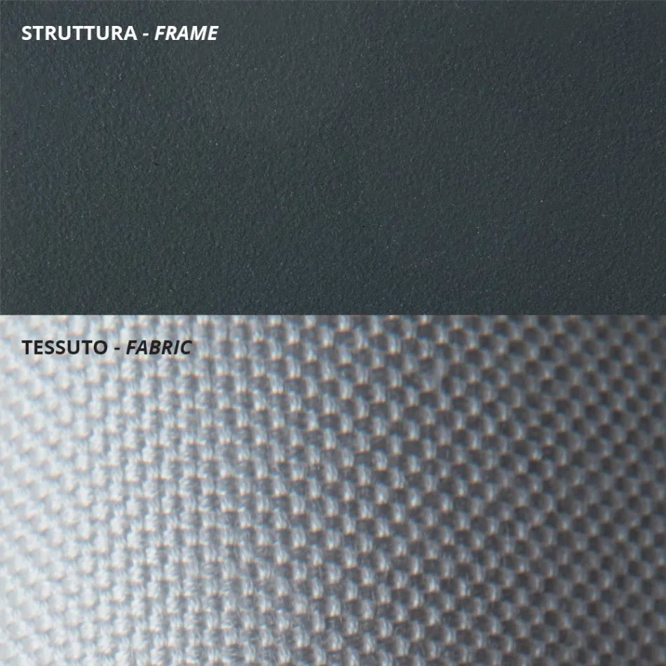 Low Garden Armchair in Galvanized Steel with Armrests Made in Italy - Selvaggia Viadurini